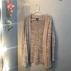 Tan and white cardigan